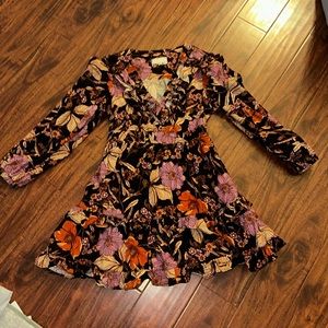 Anthropologie ruffled fall dress